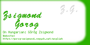 zsigmond gorog business card